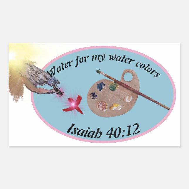 wrap this around a jar for your brushes, artists r rectangular sticker (Front)
