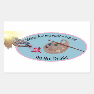 wrap this around a jar for your brushes, artists r rectangular sticker