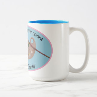 wrap this around a jar for your brushes, artists r Two-Tone coffee mug