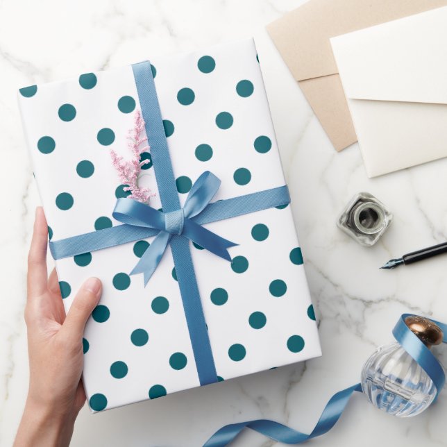 Wrap Your Gift in Deep Teal Elegance Wrapping Paper (Gifting)
