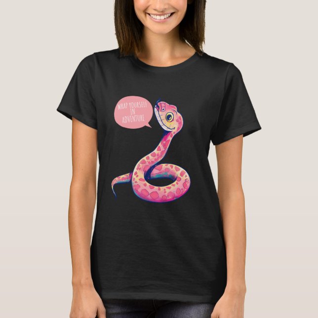 Wrap Yourself in Adventure Funny Quote Cute Cartoo T-Shirt (Front)