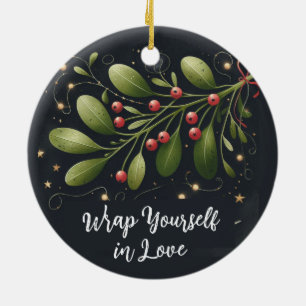Wrap Yourself in Love Christmas Ceramic Tree Decoration