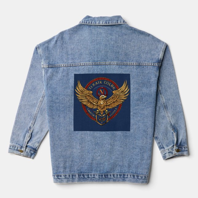 Wrap Yourself in Power: Elevate Your Style with Ou Denim Jacket (Back)