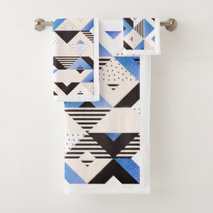 Wrap yourself in refined style with this Geometric Bath Towel Set