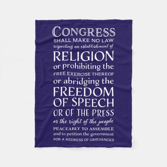 Wrap Yourself in the First Amendment - Free Speech Fleece Blanket (Front)