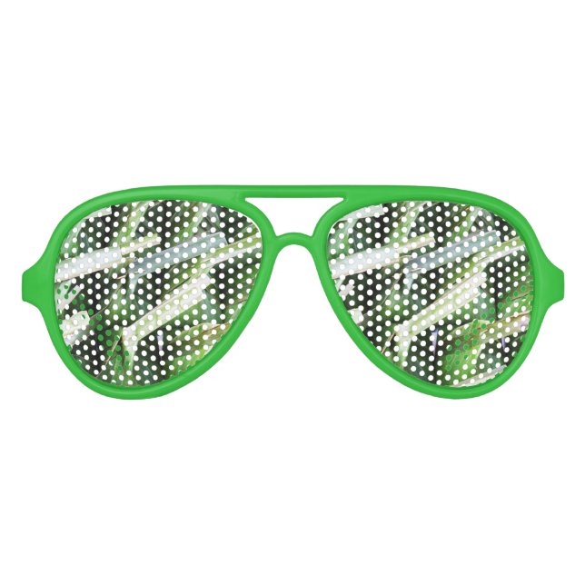 Wrapped Banana Leaf Packets Aviator Sunglasses (Front)