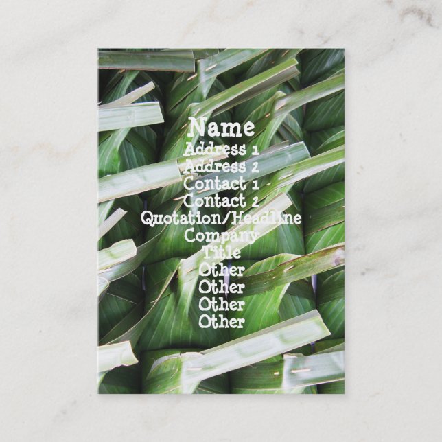 Wrapped Banana Leaf Packets Business Card (Front)