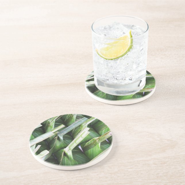 Wrapped Banana Leaf Packets Coaster (Side)