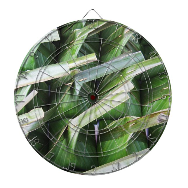 Wrapped Banana Leaf Packets Dartboard (Front)
