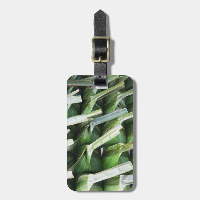 Wrapped Banana Leaf Packets Luggage Tag (Front Vertical)
