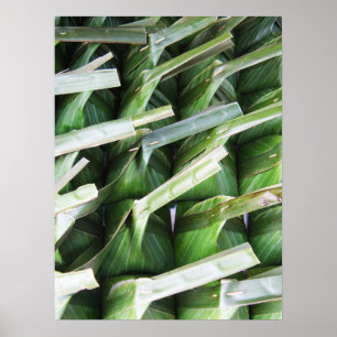 Wrapped Banana Leaf Packets Poster