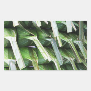 Wrapped Banana Leaf Packets Rectangular Sticker