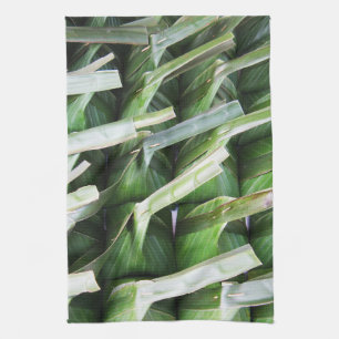 Wrapped Banana Leaf Packets Tea Towel
