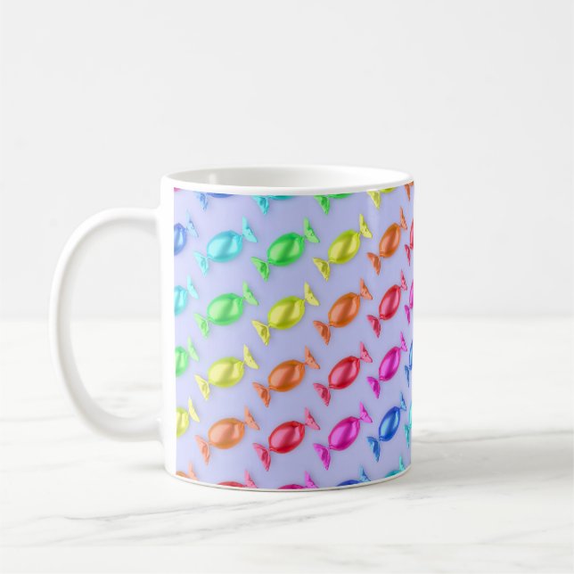 Wrapped candies with different colours coffee mug (Left)