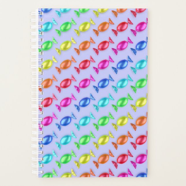 Wrapped candies with different colours planner (Front)