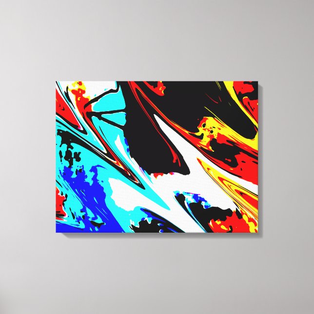 Wrapped Canvas Fine Art Colourful Abstract Modern (Front)