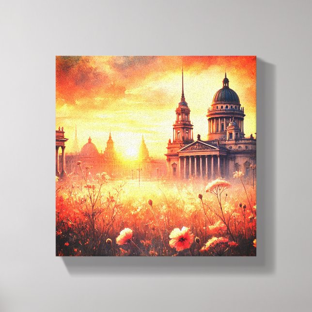  Wrapped Canvas Gift Sunset Wall Art. (Front)