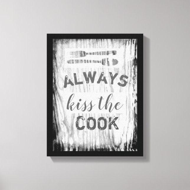 wrapped canvas kitchen wall art cute quote (Front)