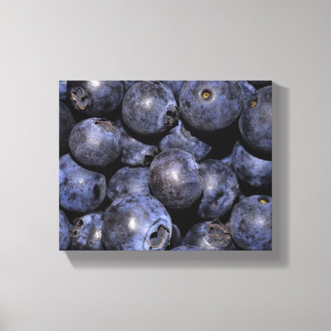 Wrapped Canvas Photograph-"Blueberries" (Front)