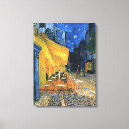 Wrapped Canvas Print - "Cafe Terrace at Night"