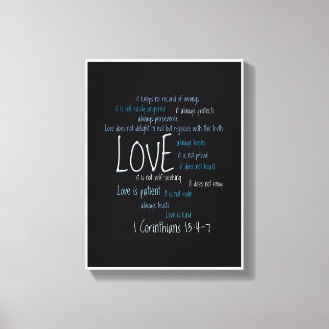 Wrapped Canvas Print - Love Is Patient Mix (Front)