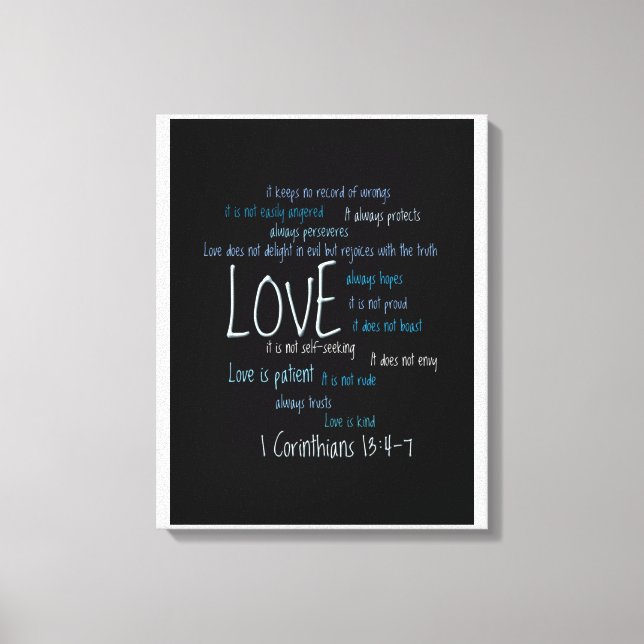 Wrapped Canvas Print - Love Is Patient Mix (Front)