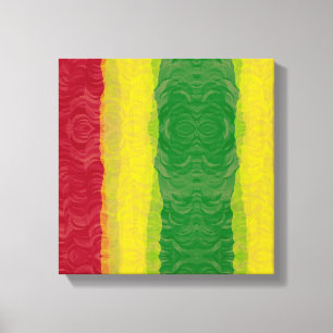 Wrapped Canvas Print, Rasta Red Yellow Green