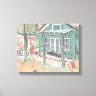 Wrapped Canvas "Watercolor Sketch/Crystal Cove