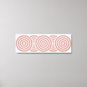 Wrapped Canvas with Concentric Circles Design