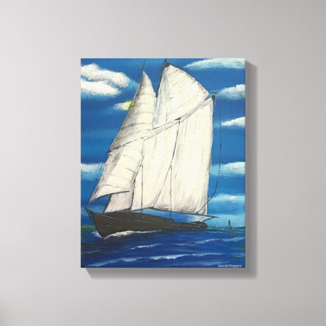 Wrapped Canvas with Sailboat (Front)
