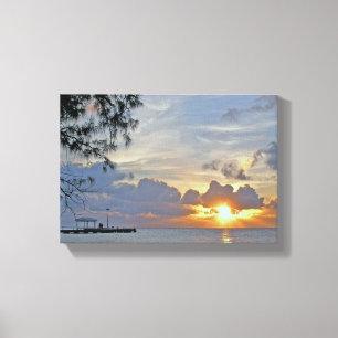 WRAPPED GLOSS CANVAS, "SUNSET AT RUM POINT, GRAND CANVAS PRINT