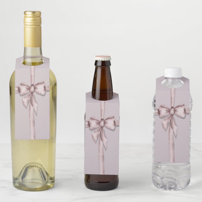 Wrapped in a pink bow bottle tag (In Situ)