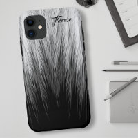 Wrapped in Feathers Black & White Ombre