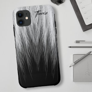Wrapped in Feathers Black & White Ombre iPhone 11 Case