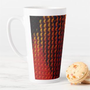 Wrapped in warm yarn latte mug