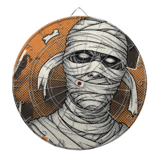 Wrapped Mummy Horror Art Dartboard