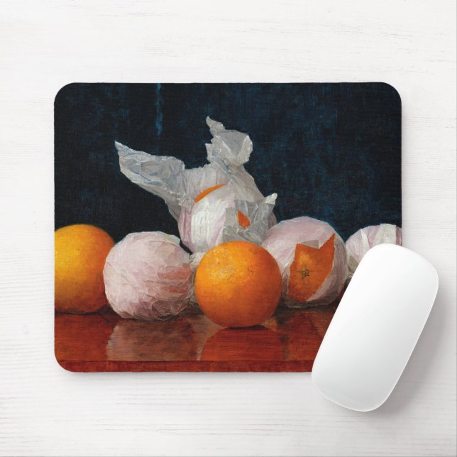 Wrapped Oranges by William Joseph Mccloskey Mouse Mat (With Mouse)