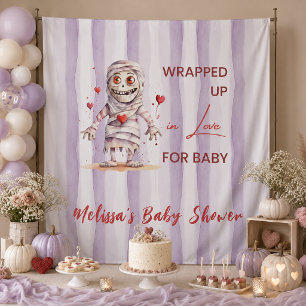 Wrapped Up in Love Lavender Mummy Baby Shower Tapestry