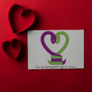 Wrapped Up In You Snakes Love Post Card
