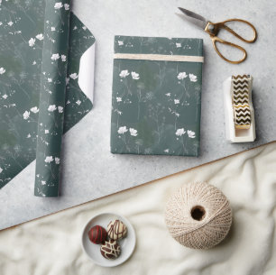 Wrapping Paper 76,2 cm x 1,8 m - Flower Pattern