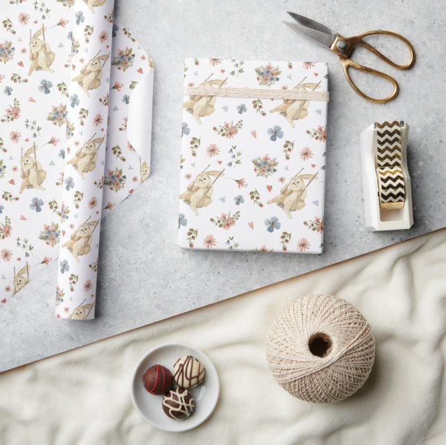 Wrapping Paper 76,2 cm x 1,8 m - Rabbits (Crafts)