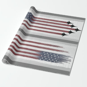 Wrapping Paper American flag Aircraft DIY gifts