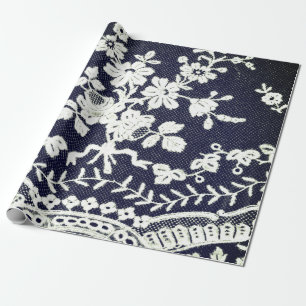 Wrapping Paper ANTIQUE LACE BLACK AND WHITE