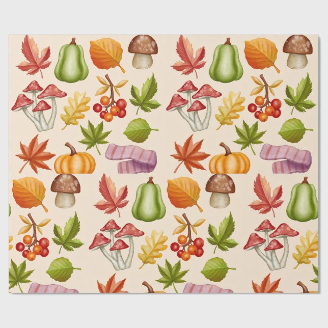 Wrapping Paper-Autumn Harvest Wrapping Paper (Flat)
