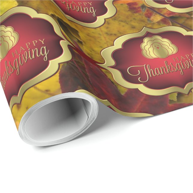 Wrapping Paper - Autumnal Happy Thanksgiving (Roll Corner)