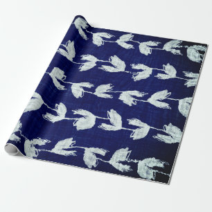 Wrapping Paper BLUE JAPANESE ABSTRACT DESIGN