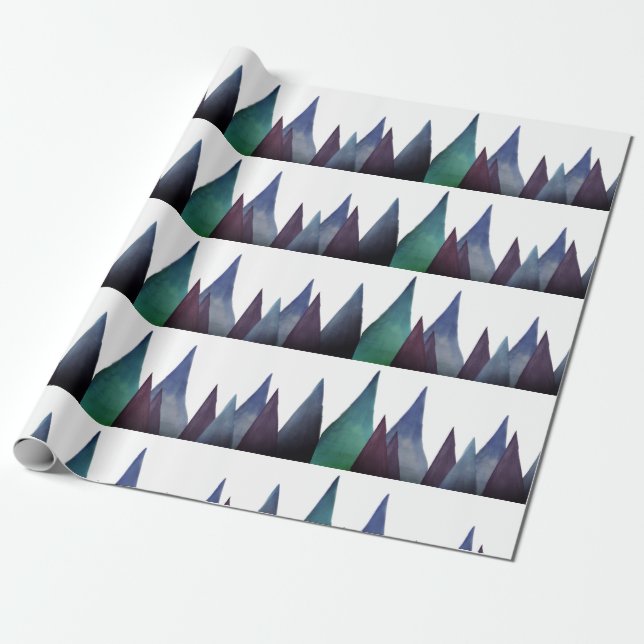 Wrapping Paper Blue Top (Unrolled)