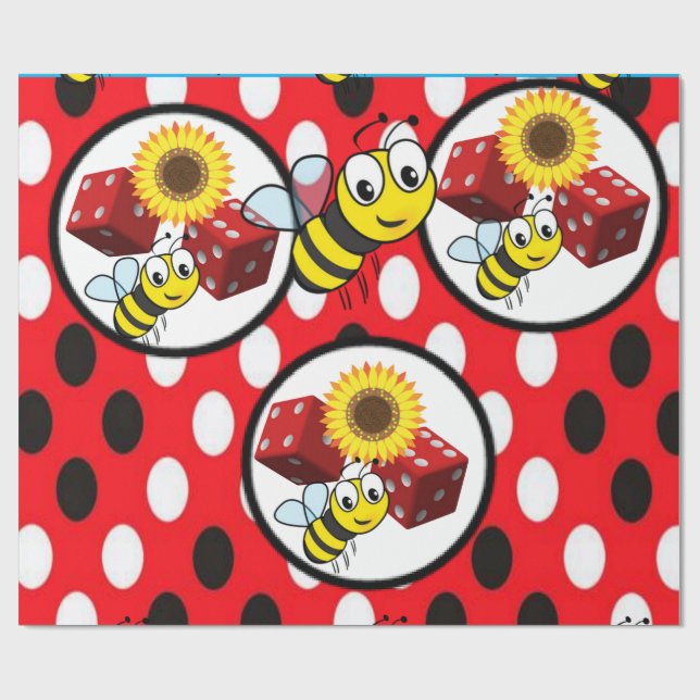 Wrapping paper bumblebee (Flat)