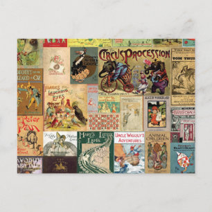 Wrapping Paper - Children Books Postcard