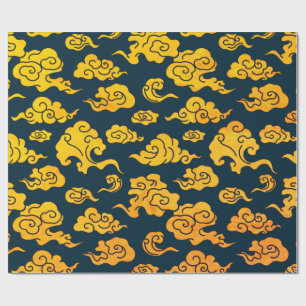 Wrapping Paper CHINESE CLOUD PATTERN YELLOW